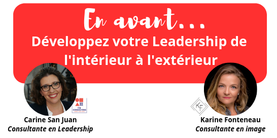 « EN AVANT, Développez votre Leadership de l’intérieur et l’extérieur. »
